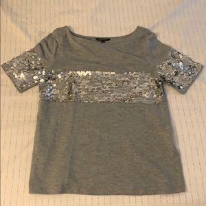 Grey Sequins T-shirt